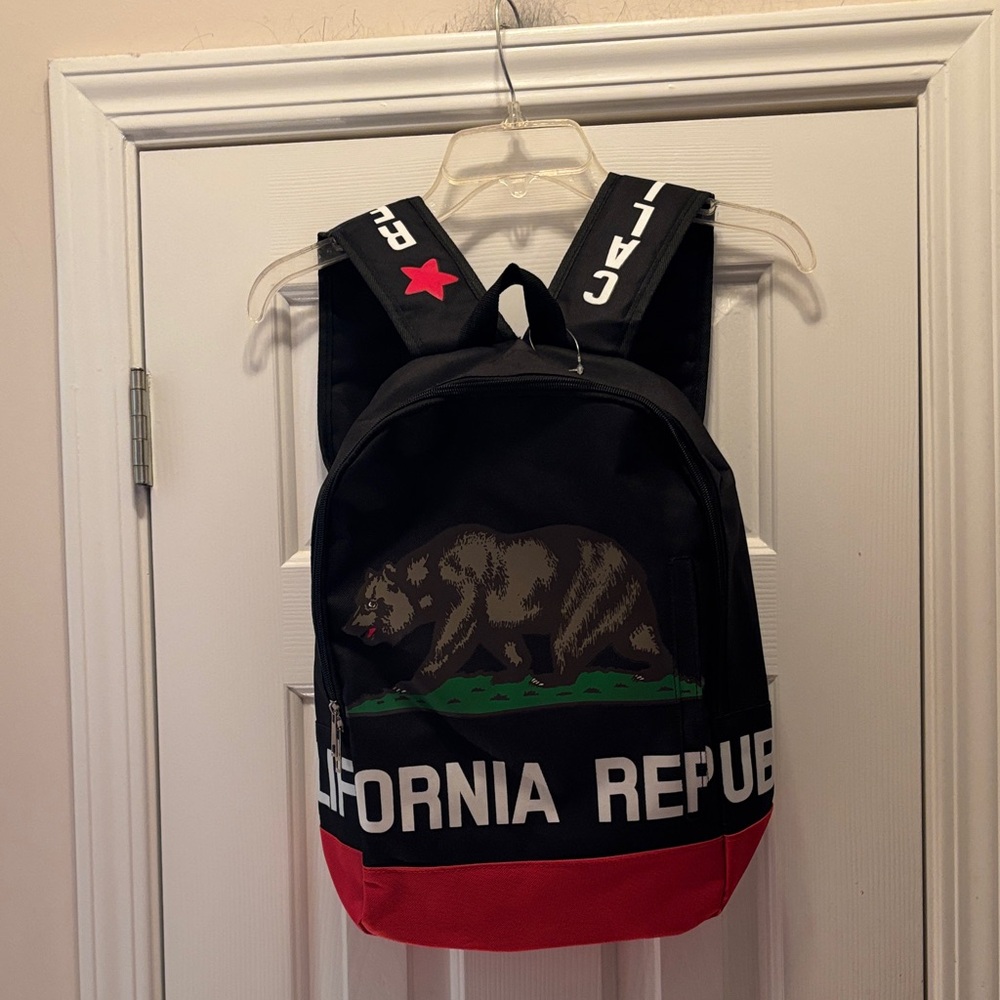 NWOT California Republic Black and Red Backpack
